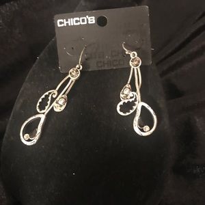 Chico Silvertone Dangle Pierced Earrings
